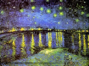 by, Starry, Night, Vincent Van Gogh, Rhone, Starryrhone