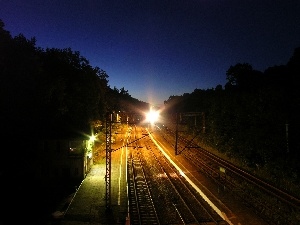 ##, light, station, Night