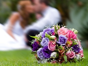 Steam, young, bouquet, flowers