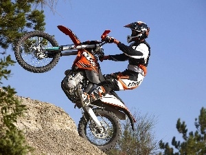 Steep, driveway, KTM 450 EXC