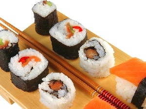 sticks, Sushi, tasty, healthy