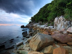 coast, Stones, sea