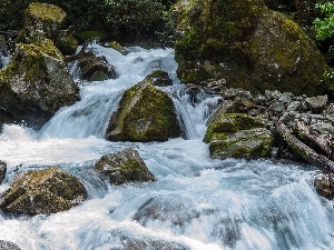 River, Stones, tear