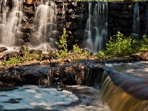 rocks, Stones, waterfall