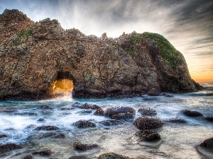 Stones, rocks, sea, Waves