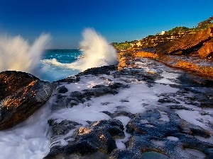 Waves, Stones, sea
