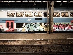 Graffiti, stop, Train