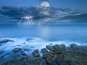 Stones, Storm, sea