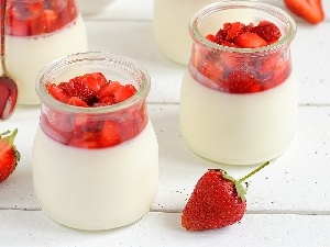vanilla, strawberry, dessert