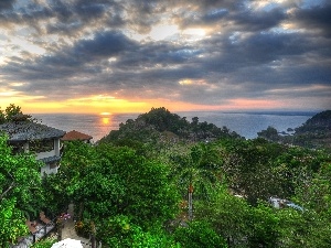 VEGETATION, sun, house, Costa Rica, sea, west