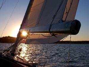 water, sun, Yacht