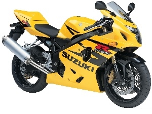 Suzuki GSX-R600, silencer, Yellow