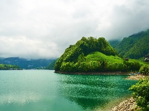 Switzerland, lake, emerald, mountain