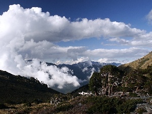 clouds, Taiwan, Mountains