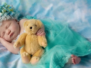 teddy bear, holder, small, girl