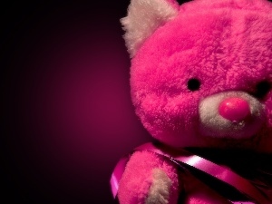Plush, teddybear, Pink