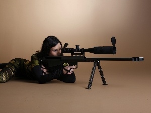 gun, telescope, Sniper