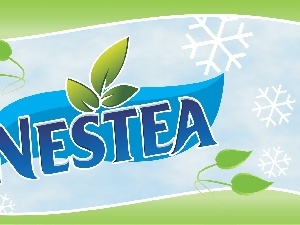 text, leaves, Blue, Nestea, background