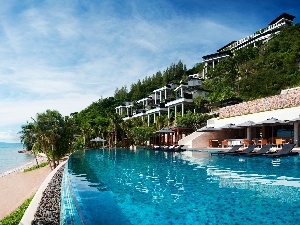 Thailand, Beaches, Hotel hall, Pool