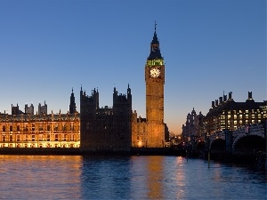 thames, Big Ben, palace, London, Westminster