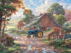 Thomas, Front Truck, Way, Kinkade, Barn