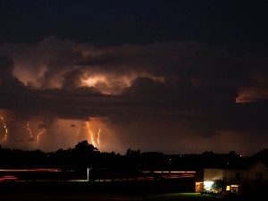 thunderbolt, Lightning, Night, Storm