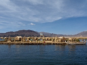 Titicaca, lake, Islands, Peru, Uro