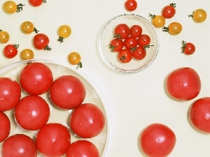 Yellow, tomatoes, Red
