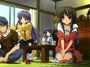 Kyou Fujibayashi, Fuko Ibuki, Okazaki, Clannad, Ryou Fujibayashi, Anime, Tomoya