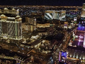 town, panorama, forest, Vegas