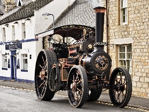 Town, steam, antique, Front Truck