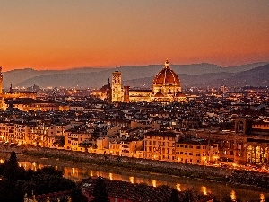 town, panorama, chair, Italy, Florence