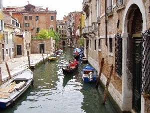Town, water, Italy, Venice