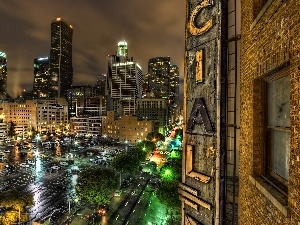 Town, night, Los Angeles