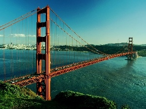 River, Town, bridge