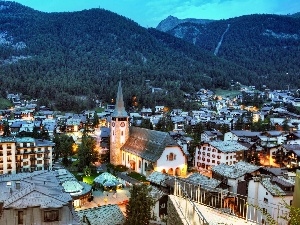 town, panorama, Zermatt, Switzerland