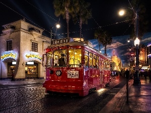 Night, tram, Anaheim