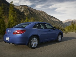 tubing, Two, blue, exhaust, Chrysler Sebring