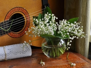 Guitar, Tunes, lilies