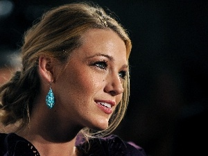 turquoise, ear-ring, Blake Lively