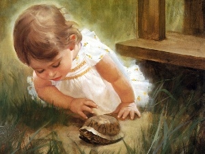 turtle, Donald Zolan, girl