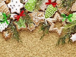 Twigs, Christmas, Cookies, icing