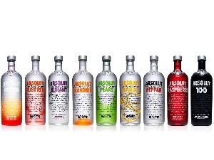Types, different, vodka, Absolute