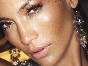 make-up, ear-ring, Jennifer Lopez, face