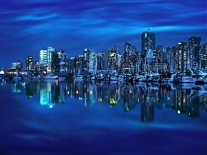 Vancouver, Canada, Town, night
