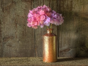 vase, hydrangea