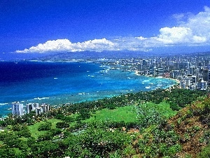 Ocean, VEGETATION, Aloha State Hawaje, quiet, Green