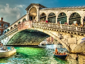 Venice, Boats, bridges, canal
