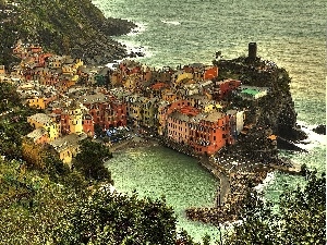 Vernazza, Amalfi, sea, Italy, Coast