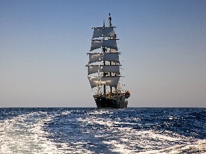 sailing vessel, sea